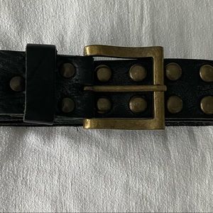 Kooba Italian black leather belt